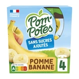 Materne Pom Potes Apple & Banana pouches no added sugar 4x90g