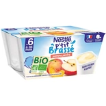 Nestle P'tit Brasse Apple & Peach ORGANIC 4x90g from 6 months