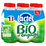 Lactel UHT whole milk ORGANIC 6x1L