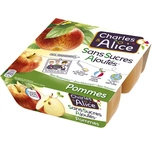 Charles & Alice Plain apple dessert 4x100g