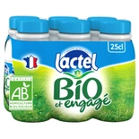 Lactel UHT semi-skimmed milk ORGANIC 6x25cl
