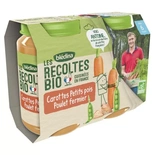 Bledina Organic Carrots, Peas & Chicken 2x200g from 6 months