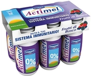 Danone Actimel red fruits Yogurt 0% FAT 6x93.7ml