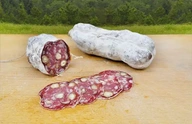 Dry cured hazelnut sausage (Saucisson)