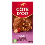 Cote d'or Milk chocolate, raisins & hazelnuts 180g