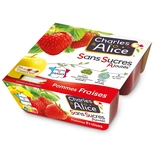 Charles & Alices Apple & Strawberries dessert 4x100g