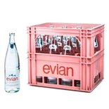 Evian Glass Water Bottle 12x1L