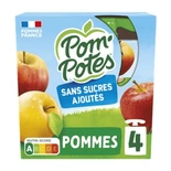 Materne Pom Potes Plain apple pouches no added sugar 4x90g