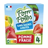 Materne Pom Potes Pouches Apple & Strawberry no added sugar 4x90g
