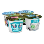 Les 2 Vaches plain Organic yogurts 4x115g
