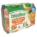 Bledina Aubergines Puree, Tomatoes & Lamb 2x200g from 6 months
