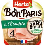 Herta Le Bon Paris pork ham without nitrite 4 slices (L'etouffee) 140g