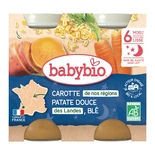Babybio Organic Carrots, sweet potato & wheat small jars from 6 months 2x200g 400g
