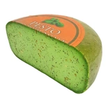 Vergeer Gouda cheese with green pesto half wheel (+/-2.5kg)