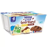 Nestle P'tit Gourmand Organic Banana & Cocoa 4x90g from 6 months