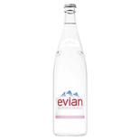 Evian Glass Water Bottle 1L