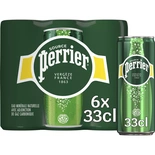 Perrier sparkling mineral water can 6x33cl