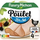Fleury Michon Chicken Breast x4 slices -25% salt 160g