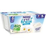 Nestle P'tit Brasse Plain ORGANIC unsweetened 4x90g from 6 months