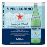San Pellegrino sparkling Italian water glass bottles 12x75cl