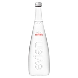 Evian Glass Water Bottle screw cap 75cl