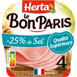 Herta Le Bon Paris ham -25% salt x4 slices 140g