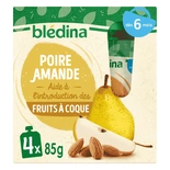 Bledina Pear & Almonds Pouches from 6 months 4x85g 340g