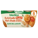 Bledina Ratatouille with Chicken & a Drizzle of Olive Oil (No Added Salt) 2x200g from 8 months
