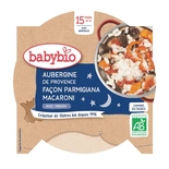 Babybio Organic Aubergine, parmigiana, macaroni plate from 15 months 260g