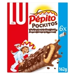 LU Pepito Pockitos bars milk chocolate biscuits 162g