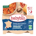 Babybio Organic Butternut ravioli plate with tomato mushroom sauce from 15 months 190g