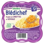 Bledina Bledichef Semolina & Carrots mouline with milk from 12 months 230g