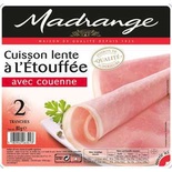 Madrange Ham Le Superieur with pork rind x2 slices 80g