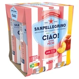 San Pellegrino Ciao Peach Sparkling Soft Drink Cans 4x33cl
