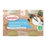 Babybio Organic Sheep's milk, plum and vanilla small jars from 6 months 2x130g 260g