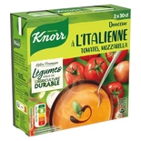 Knorr smooth Italian soup tomato mozzarella 2x30cl