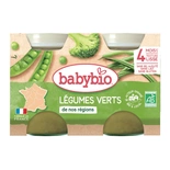 Babybio Organic Green vegetable jar from 4 months 2x130g 260g