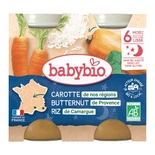Babybio Organic Carrot, butternut squash and rice small jars from 6 months 2x200g 400g