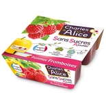 Charles & Alices Apple & Raspberries dessert 4x100g