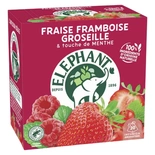 Elephant Strawberry, Raspberry & Redcurrant with a Touch of Mint, 20 Sachets 40g