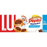LU Pepito Mini Rollos chocolate x 6 225g