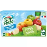 Materne Pom Potes Plain apple pouches no sugar added 12x90g