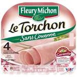 Fleury Michon pork rind free Le Torchon nitrite free x4 slices 140g