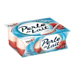 Yoplait Perle de Lait strawberry yogurts 4x125g