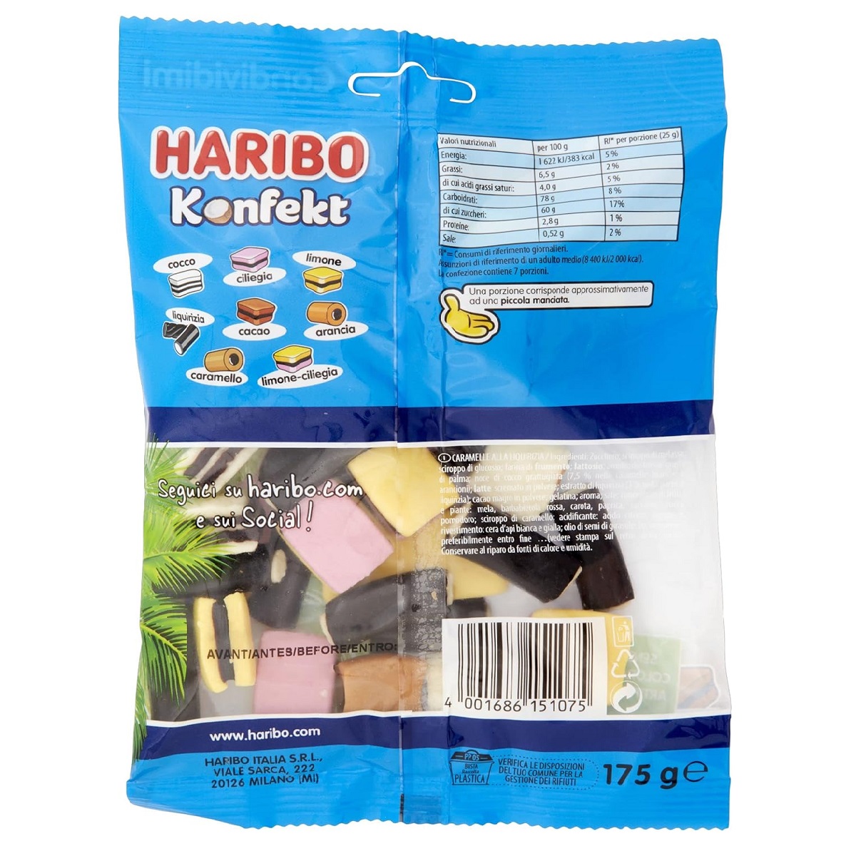 Haribo Konfekt Liquorice Sweets Busta 175g