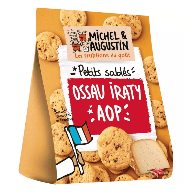 Michel Et Augustin Ossau Iraty Salty Cheese Shortbread Biscuits 100g