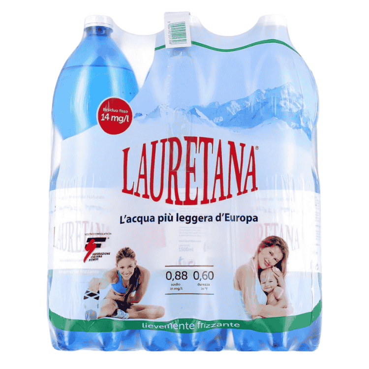 Lauretana Acqua Naturale Still Mineral Water 6 x 1.5L PET Bottles